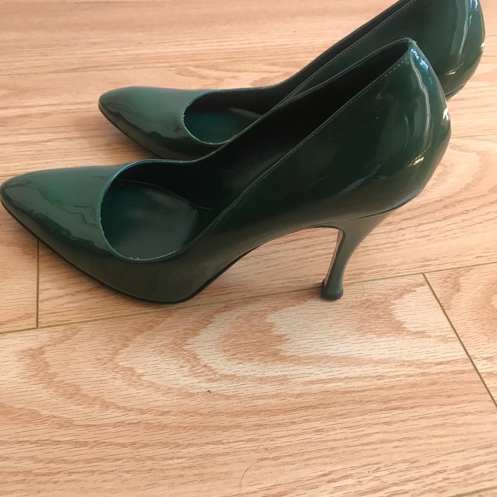 Women’s Balenciaga Green Patent Leather Heels Sz 9 - Picture 8 of 13